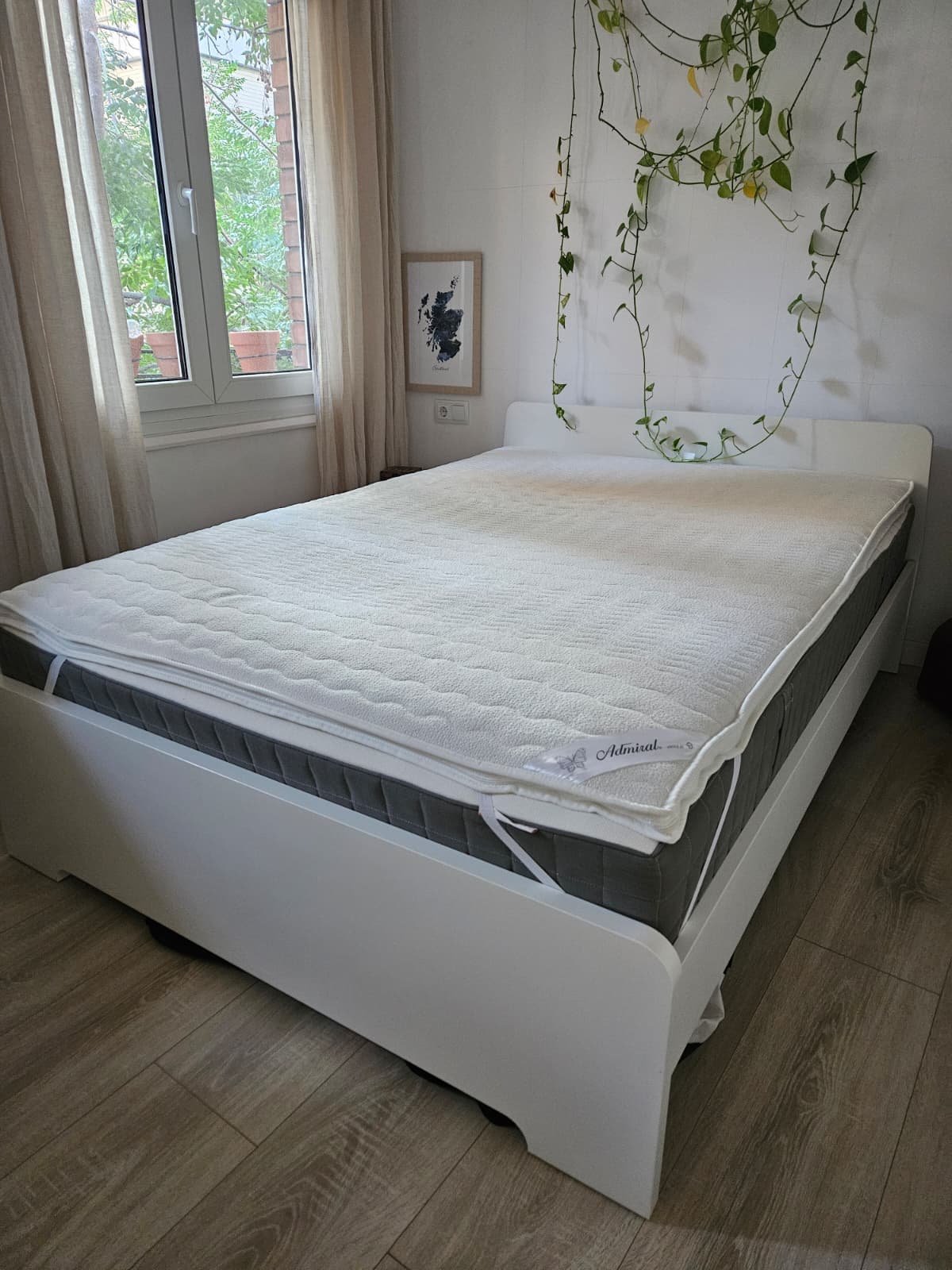 140 IKEA bed with mattress and topper